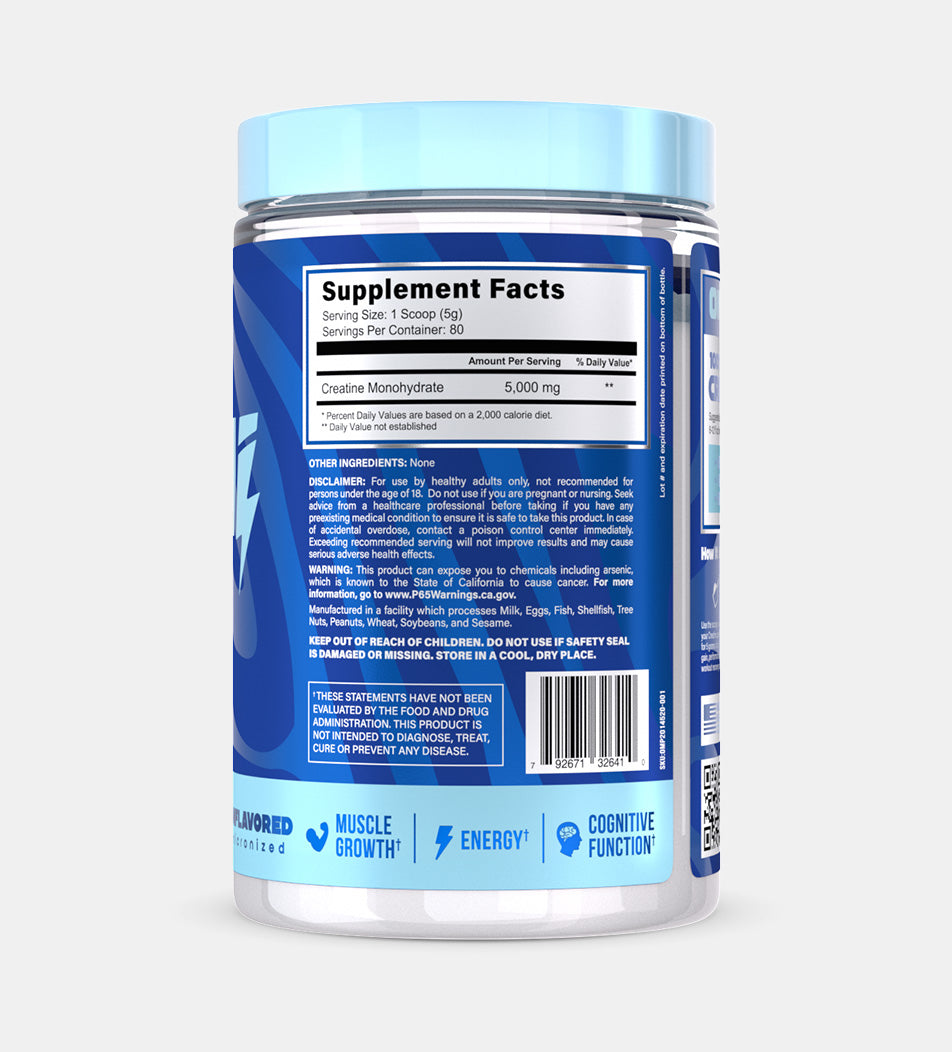 PURE CREATINE - 100% Monohydrate Micronized