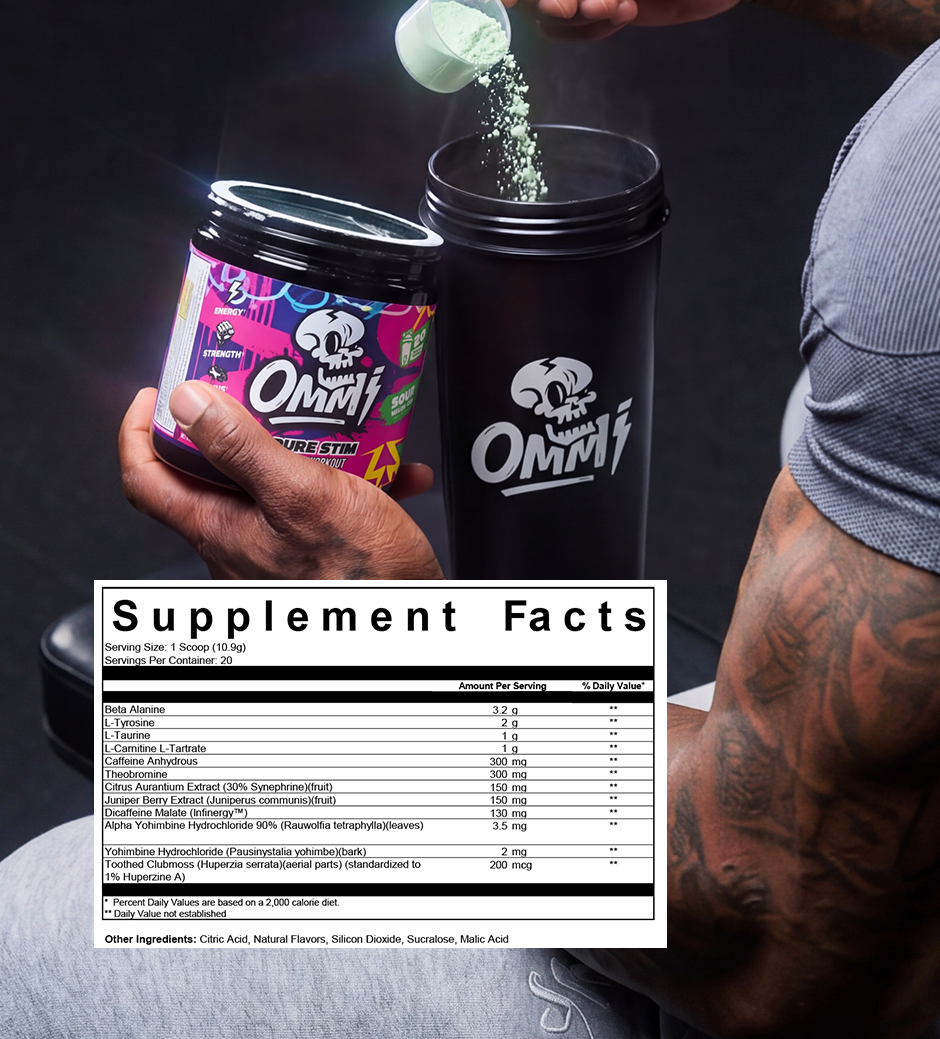 OMMI PURE STIM– High-Stimulant Pre-Workout