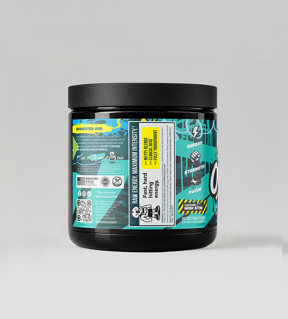 OMMI PURE STIM– High-Stimulant Pre-Workout